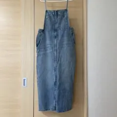 デニムサロペット ジッパー前開きのサムネイル