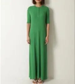 ミラオーウェンヘンリーネックリブニットワンピース