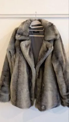 EMODA ミディフェイクファーコート グレー FREE 2025年最新　暖かい