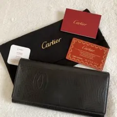 Cartier 長財布 ブラック ロゴ型押しのサムネイル