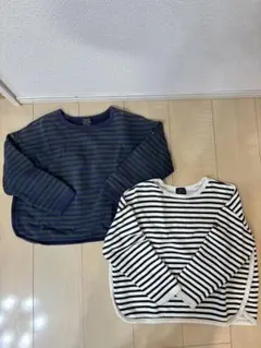 ストライプ 長袖カットソー 2枚セット