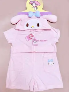 サンリオ　マイメロディ ドンキ限定　半袖　パイルコンビネゾン　ルームウェア Mのサムネイル