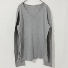 【BEAMS】ビームス Vネック長袖カットソー グレー 綿100% M 日本製のサムネイル