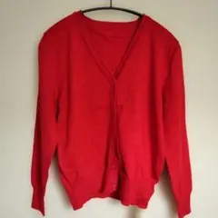 【未使用】Rimehouse レッド Vネック カーディガン