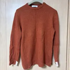 [美品]INHERIT オレンジ クルーネックニット