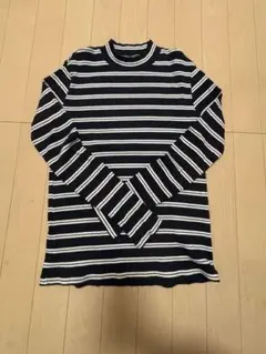 UNIQLO リブボーダーハイネックT