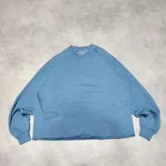 Hanes 無地スウェット XL ブルー フェード 古着のサムネイル