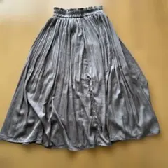 nao光沢感のあるプリーツスカート ロング丈のサムネイル