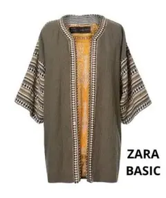 [新品]　ZARA BASIC ノーカラージャケット ボヘミアン