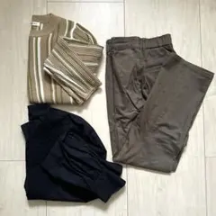 オフィスカジュアル　トップス2点＋ボトムス1点　セット