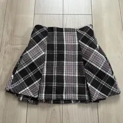 スカート　チェック　茶色　S 130 140