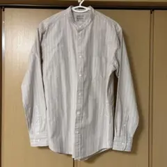 MUJI 무인 양품 스탠드 컬러 셔츠 스트라이프 S