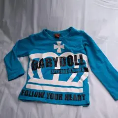 BABY DOLL 110 長袖Tシャツ 青