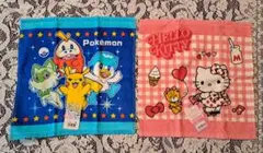 ⭐新品未使用品⭐ポケモン＆ハローキティ ウォッシュタオルセット