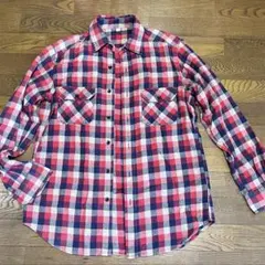 uniqloユニクロmen'sフランネル長袖シャツ Mサイズ