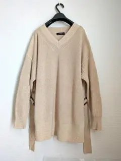 最終★美品★GREEN LABEL RELAXING Vネック　綿ニット　春