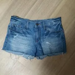 GUショートデニム