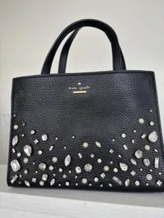 お値下げ　kate spade ケイトスペード ビジュー 黒 トート 2way