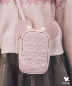 Areeam　ミッキー　スマホショルダーバッグ　ピンク