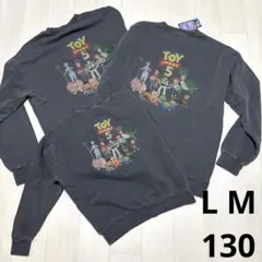 130 M L【新品タグ付き】トイストーリー5 トレーナー 親子　3点セットのサムネイル