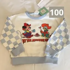 新品未使用　しまむら　トレーナー　100㎝　ミッキー　ドナルド