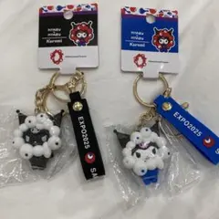 サンリオミャクミャク ホワイトブラック ホワイトブルーホルダー