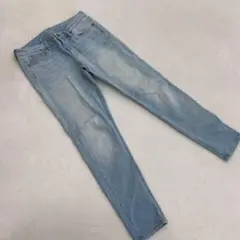 デニムパンツ ライトブルー ストレッチ スリム 26インチ シンプル カジュアル