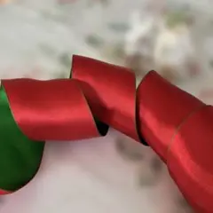 クリスマスリボン　赤＆緑リバーシブル