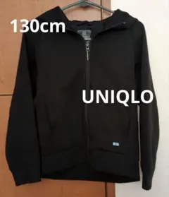 UNIQLO キッズ ブラック フルジップパーカー