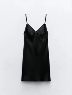 ZARA レース　ショート丈ワンピース　ブラック 新品未使用　XS キャミソール