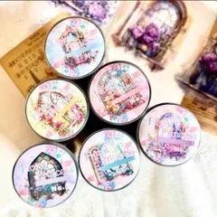 nene様】「フローラルプリンセス光のフラワードアPETテープ6種」未開封