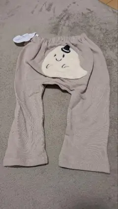 【新品未使用】ベージュパンツ100cm おばけアプリケ