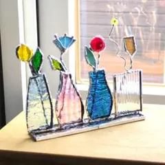 ステンドグラス☆一輪挿し　ミニサイズ