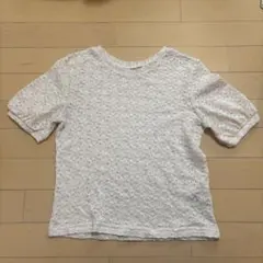 【匿名】gu アイボリー 半袖 Tシャツ