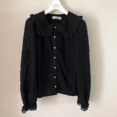 アンクルージュ  総レースブラウス M