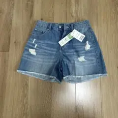 デニムショートパンツ ダメージ加工　即購入○