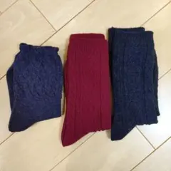 新品 秋冬ソックス 3足
