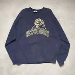 90年代 USA製 カレッジロゴプリント スウェットシャツ メンズXL