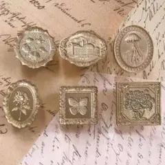 8【新品未使用】シーリングスタンプヘッド 6種セット