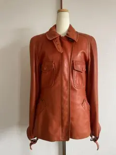 MaxMara 2007年 サンプルモデル ナッパラムレザー ジャケット 本革