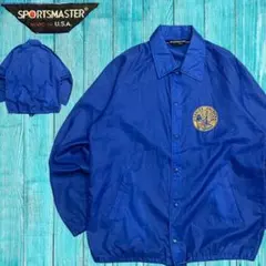 【USA製】80s スポーツマスター コーチジャケット 青 L 古着 ミリタリー