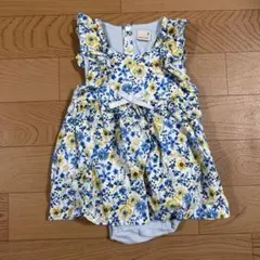 petit main 花柄ワンピース 80