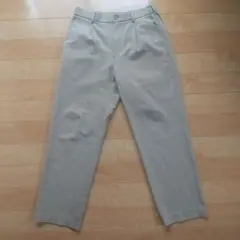 メンズ・ユニクロ・タックワイドパンツ・ベージュ・Mサイズ