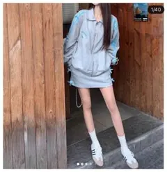 merci latte グレー セットアップ 3点セット