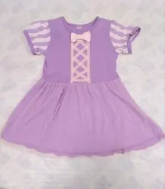 ラプンツェル風ワンピース　130　ディズニープリンセス　女の子