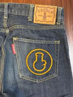 COCOLO BLAND デニムパンツ 28 刺繍ロゴ バックロゴ ストリートのサムネイル