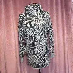 ゼブラ　ジャージ ジップ パーカー 平成ギャルy2k 00s