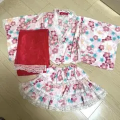 Bee des Bee 浴衣セット 120サイズ 花柄