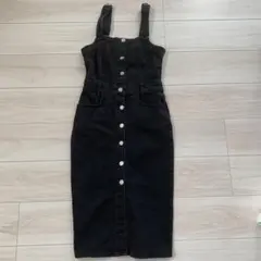 ZARA ブラックデニムサロペット