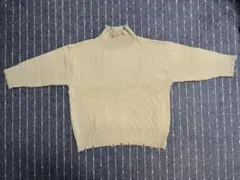 JEANASIS グレージュ 5Gアゼククラッシュハイネックプルオーバー